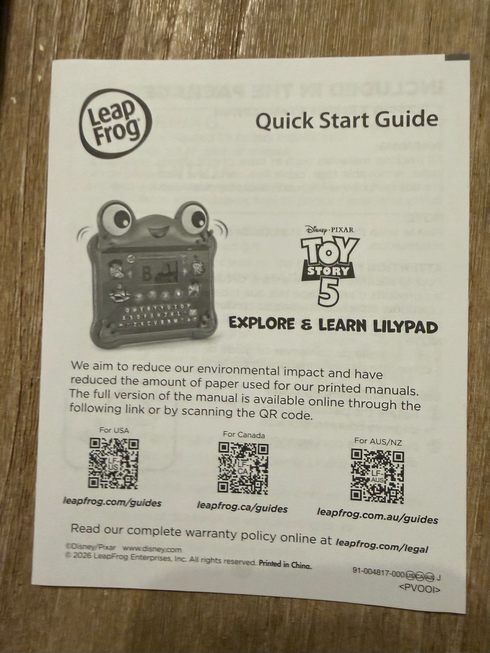 Toy Story 5 Leap Frog Explore and Learn Lilypad pad electronic learning *READ* - Picture 4 of 4